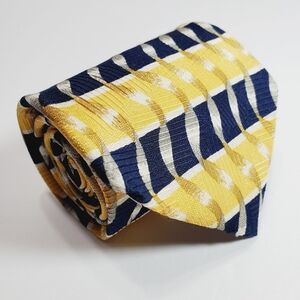 Robert Talbott Studio Multicolor Stripe Pattern Men's Silk Neck Tie 56x3.75"